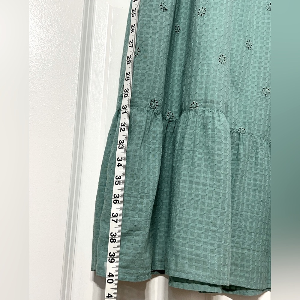 CAT & JACK/SUMMERTIME /Size XXL Girl / S-M Women- TEAL EYELET TIERES DRESS - Picture 14 of 14